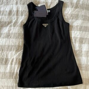 Prada Elegant Black Tank Top